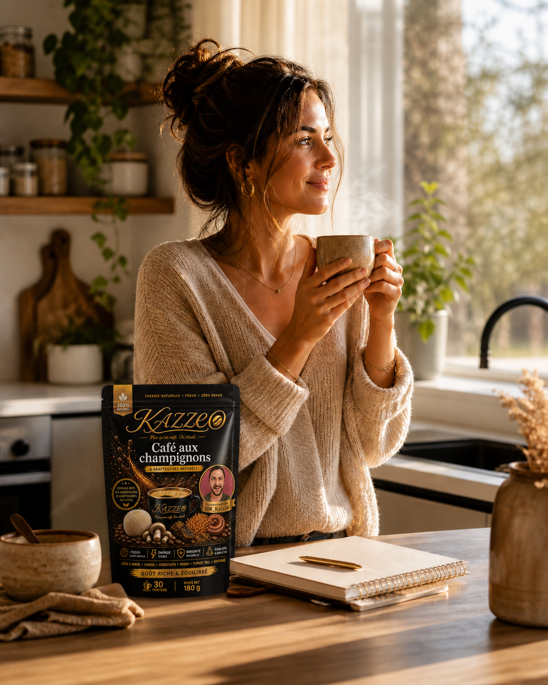 Rituel café bien-être KAZZEO le matin